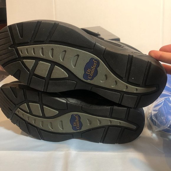 NEW in BOX Dr. Comfort Brian X Depth 10XW Black Shoes, Shoe Horn & Bonus Inserts